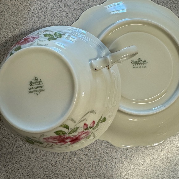 Rosenthal Courtship Flat Cream Soup Bowl & Saucer set pompadour - Picture 8 of 13